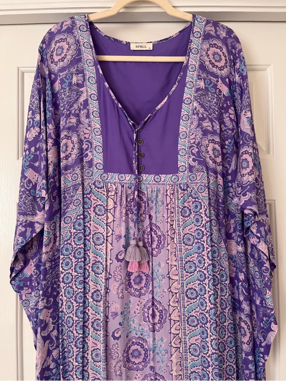 Spell Sannah Maxi Caftan/Gown, size M, Lavender